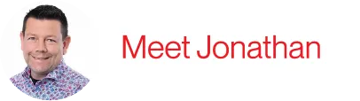 A picture of a man and the words meet jonathan