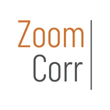 A logo for zoom corr is shown on a white background.