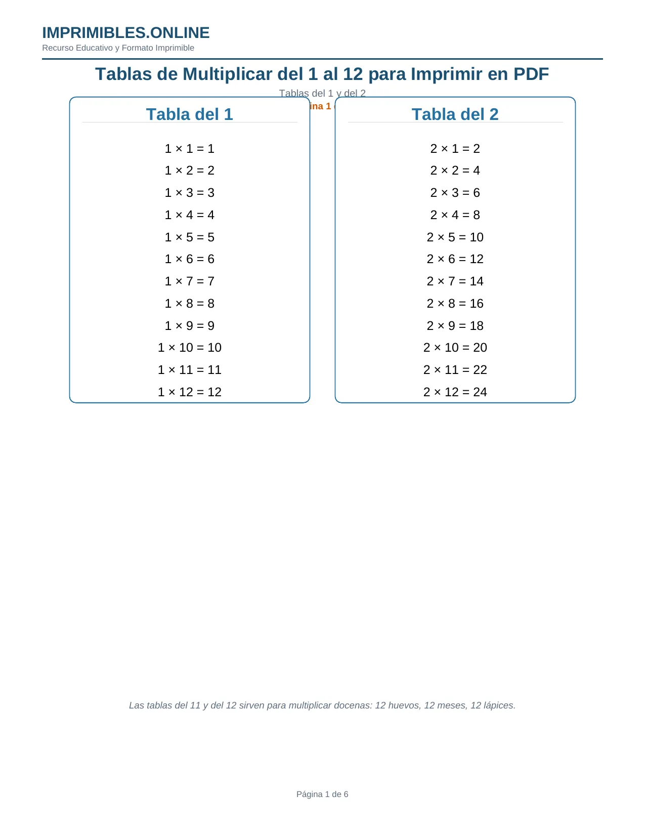 Del 1 al 12 en PDF - Página 1
